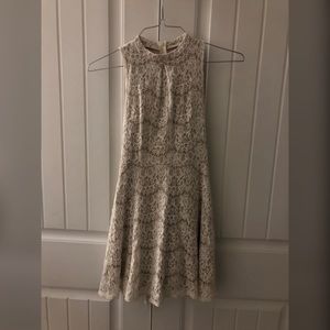Beautiful Love, Fire white lace and tan dress